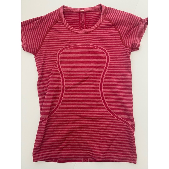 lululemon athletica Tops - Lululemon Swiftly Tech Striped Short Sleeve Top Athletic Shirt no size see notes